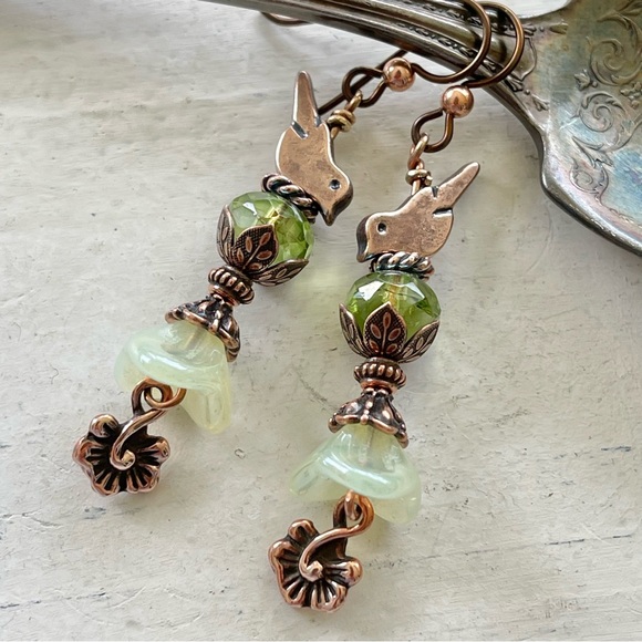 ARTISAN Earrings “Botanical Friends” - Dangles - Picture 10 of 12